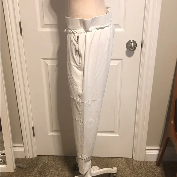 Women's White Drawstring Pants Raffello Rossi - Picture 2 of 6